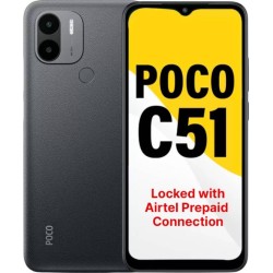 POCO C51 - Locked with Airtel Prepaid (Power Black, 64 GB)  (4 GB RAM)