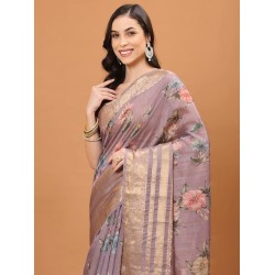 Women Saree With Blouse Piece Set