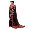 Women's Woven Design Ethnic Motif Georgette Kanjeevaram Saree With Unstiched Blouse Piece