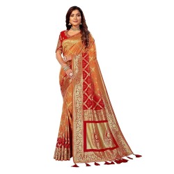 Banarasi Silk Traditional saree with Unstitch Heavy Blouse Piece