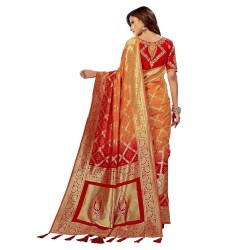 Banarasi Silk Traditional saree with Unstitch Heavy Blouse Piece