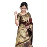 Women's Pure Soft Kanjivaram Silk Saree For Wedding Banarasi Style Sari With Blouse Piece
