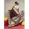 Women's Pure Soft Kanjivaram Silk Saree For Wedding Banarasi Style Sari With Blouse Piece