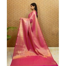 Fabric: Kanchipuram Silk, Blouse Fabric Kanchipuram Silk.