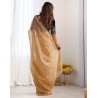 Women's Shimmer Net Sequence Embroidery Lace Saree for With Unstitched Blouse Piece