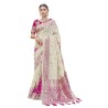 MANOHARI Most Trendy Jacquard Work Woven Saree with Unstitch Blouse Piece