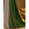Women's Georgette Embellished Designer Saree With Unstitched Blouse Piece