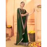 Women's Georgette Embellished Designer Saree With Unstitched Blouse Piece