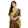 Women's Kanjivaram Style Soft Silk Banarasi Sarees With Blouse Piece