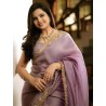 Women's Tissue Lace Work Saree with Unstitched Blouse Piece