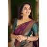 Women's Kanjivaram Soft Lichi Silk Saree With Blouse Piece