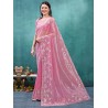 CHIFFON WITH EMBROIDERY BORDER WORK SAREE