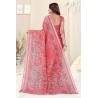 Women's Stylish Kota Doria Checks Woven Geometric Printed Saree with Blouse Piece