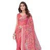 Women's Stylish Kota Doria Checks Woven Geometric Printed Saree with Blouse Piece