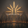 Golden Radiance – Art Deco Skyline Digital Wall Art Print