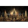 Midnight Glamour – Art Deco Cityscape Digital Wall Art Print