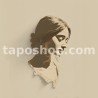 Minimal Face Illustration – Indian Woman in Half-Shadow Digital Wall Art