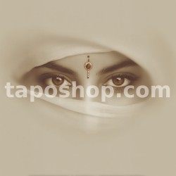 Abstract Minimal Portrait – Indian Woman’s Eyes & Bindi Digital Wall Art