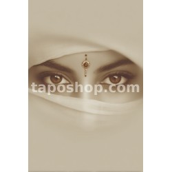 Abstract Minimal Portrait – Indian Woman’s Eyes & Bindi Digital Wall Art