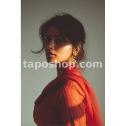 Artistic Minimal Poster – Indian Woman with Soft Lighting and Poise